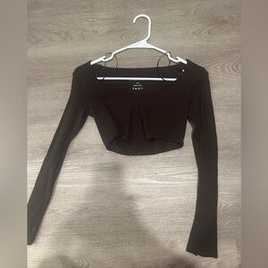Brown Cropped Long Sleeve